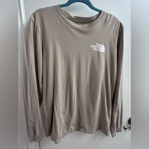 The North Face Taupe beige  Long Sleeve Tee size small. SL3